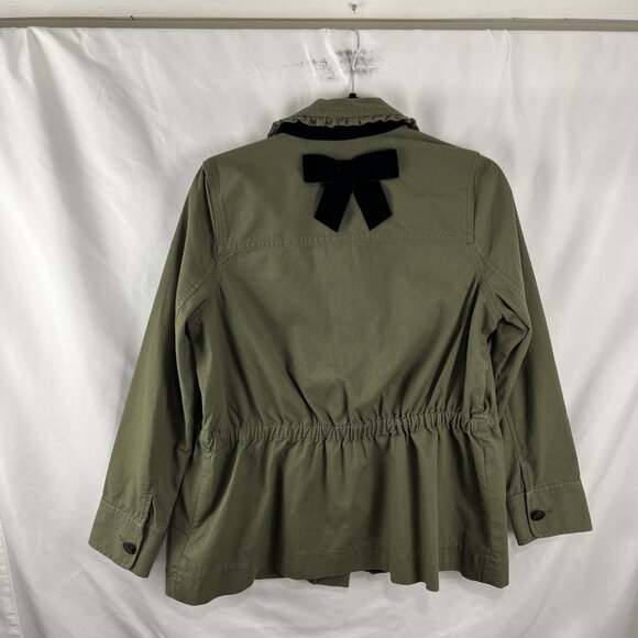 Kate Spade Broome Street Cotton Military Utility Bow Jacket Women's Size XS - Picture 7 of 14